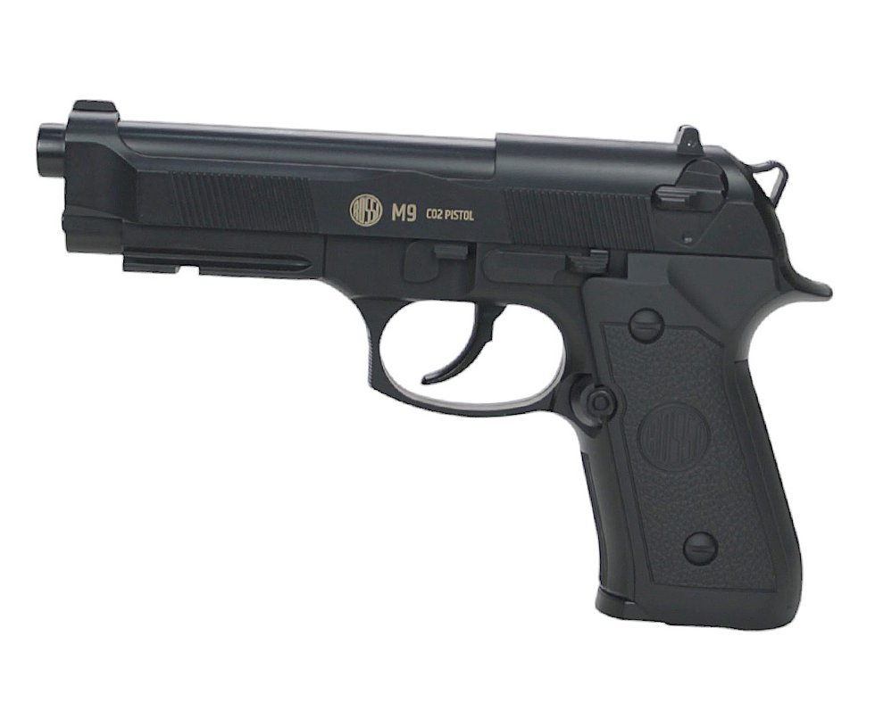 Pistola de Pressão CO2 Beretta M9 4,5mm esfera aço Rossi Wingun