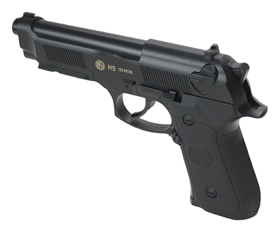 Pistola de Pressão CO2 Beretta M9 4,5mm esfera aço Rossi Wingun