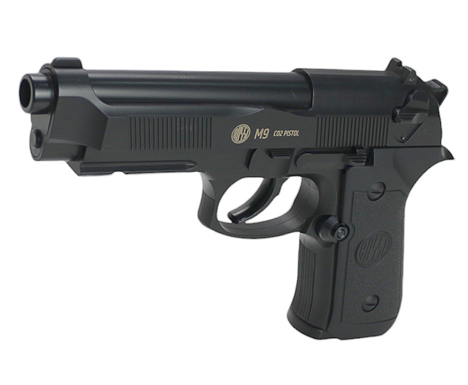 Pistola de Pressão CO2 Beretta M9 4,5mm esfera aço Rossi Wingun