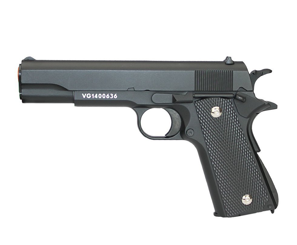 Artefato de Airsoft VG 1911-V14 BK Metal Mola 6mm