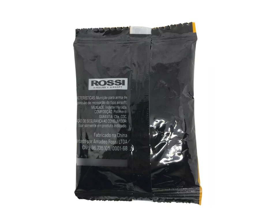 Esfera munição BBs Rossi 0,12G Airsoft 6,0MM 150und