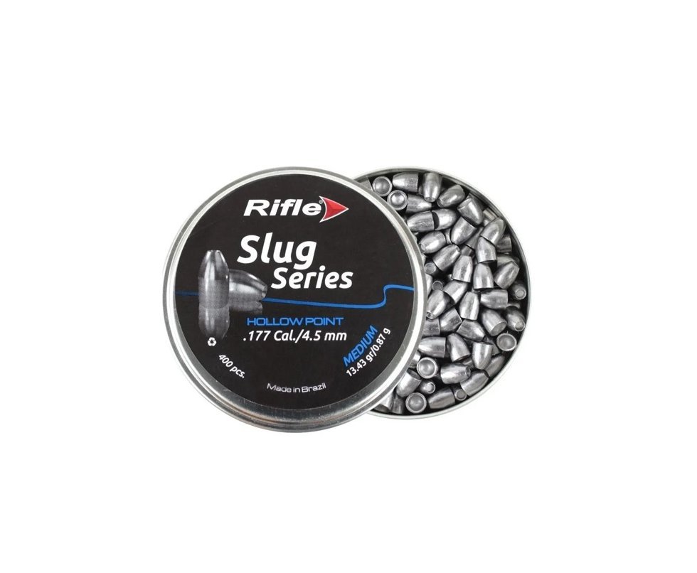 Chumbinho Rifle Slug Hollow Point Medium 4,5mm - Lata com 400und