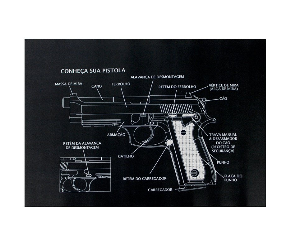 Tapete manutenção Gun Pad para Pistola - Teisen
