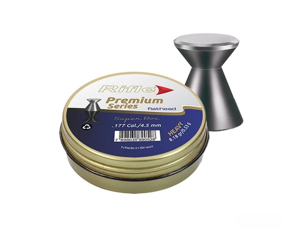 Chumbinho 4,5 mm Flat Head Super Box Heavy - 500 un