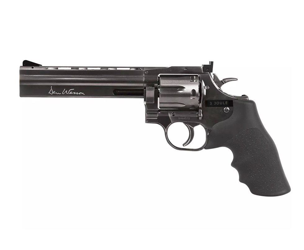 Revólver de Pressão CO2 Dan Wesson 715 Full Metal 6" Grey Chumbinho 4,5mm ASG