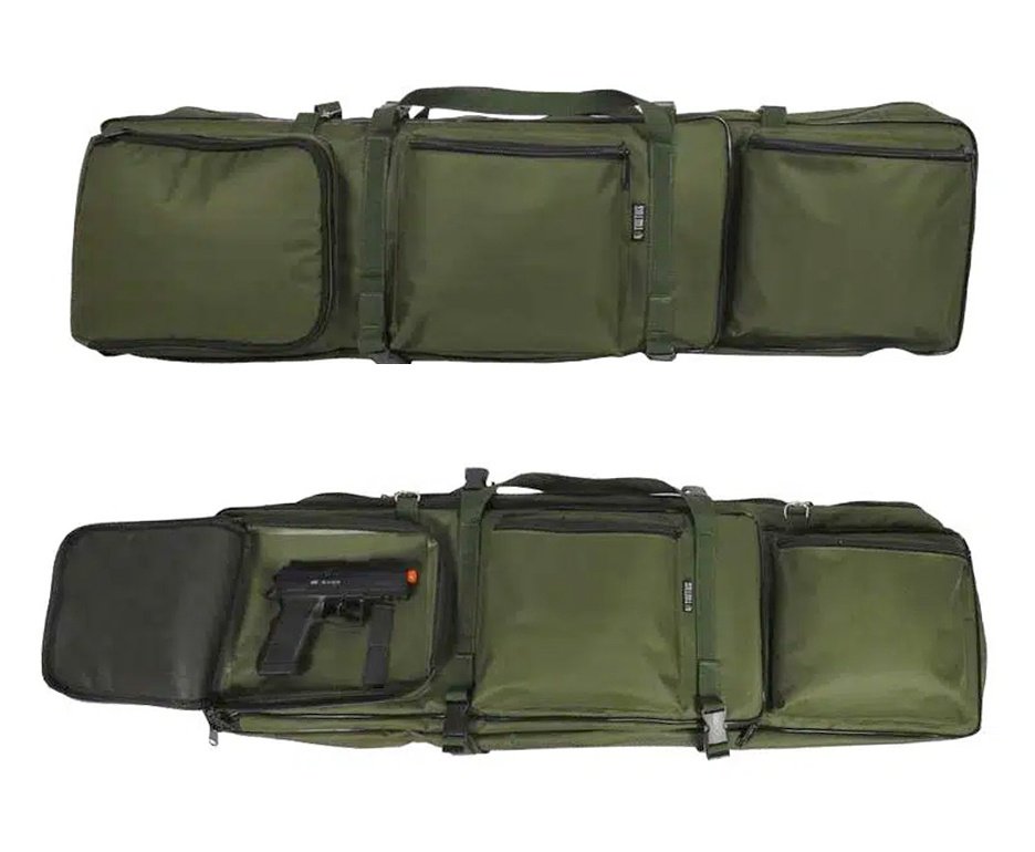 Bolsa / Case Tática para até 3 Armas e Acessórios - Verde