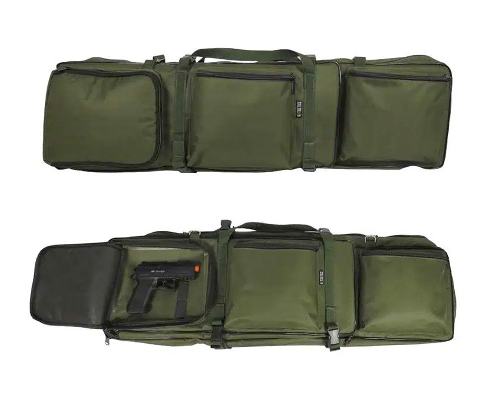 Bolsa / Case Tática para até 3 Armas e Acessórios - Verde