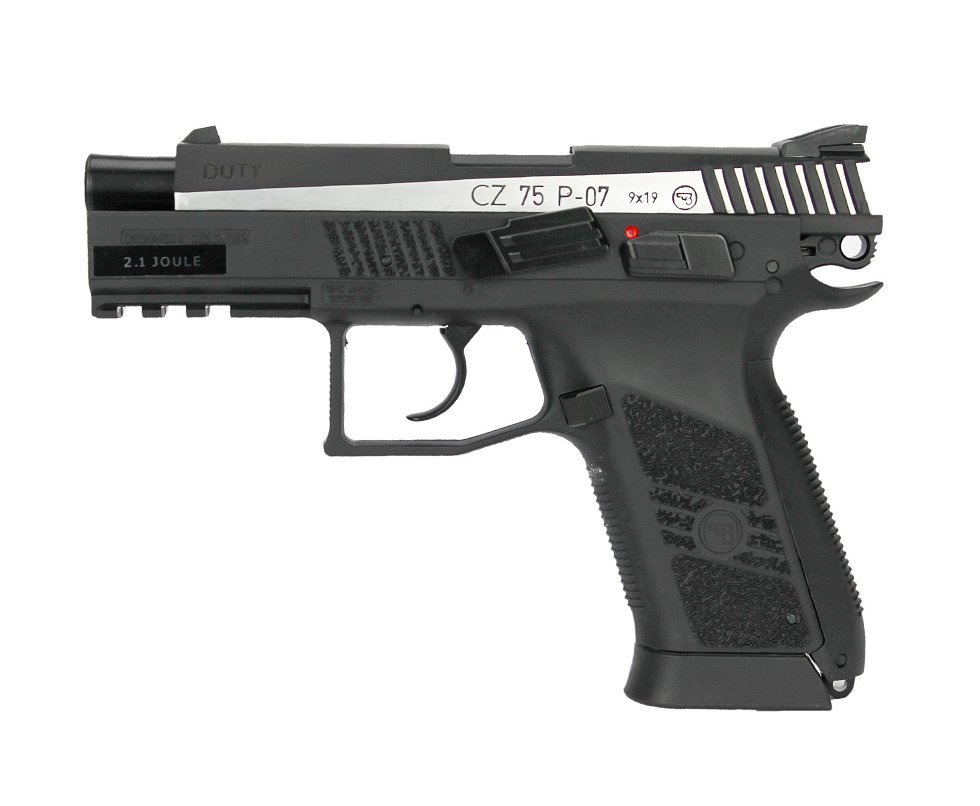 Artefato de Pressão Por Gás Comp. ASG CZ 75 P-07 Duty Dual Tone Blowback 4,5mm