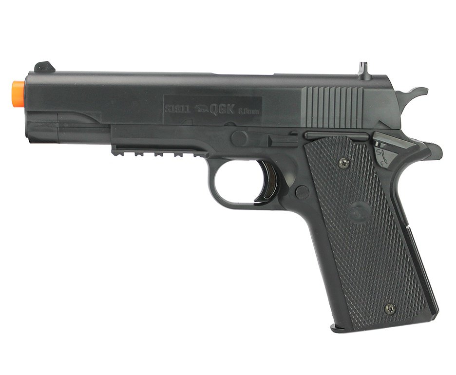 Pistola de Airsoft 1911 Black Spring 6mm - QGK
