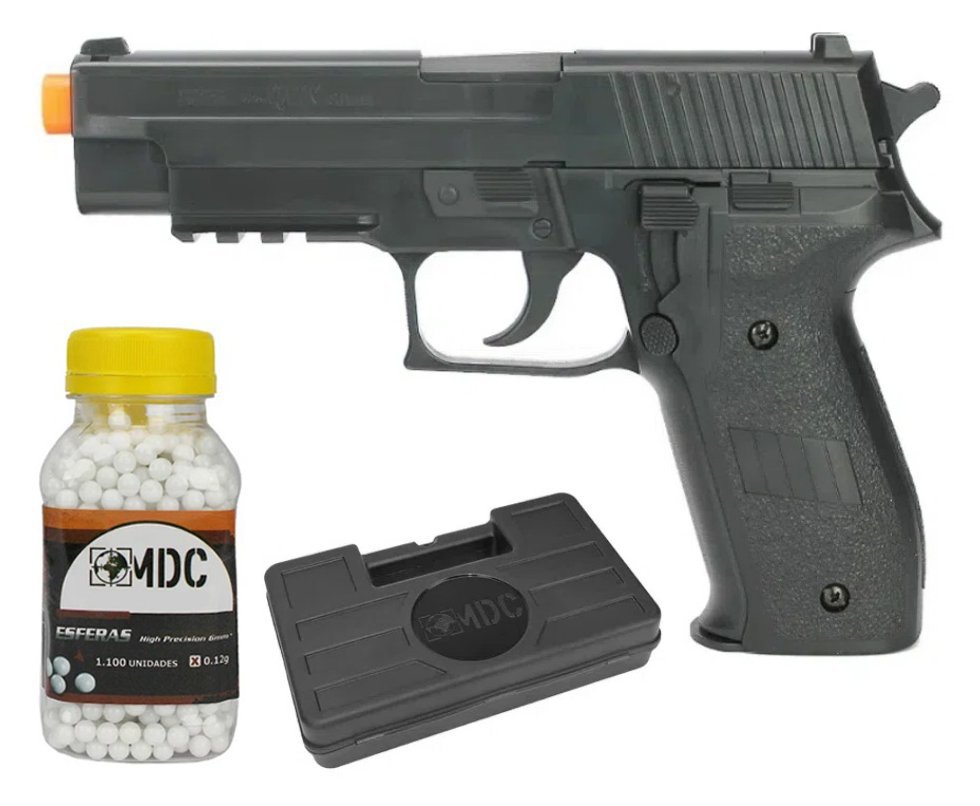 Pistola de Airsoft Sig Sauer P226 S226 Spring 6mm QGK + BBs + Case