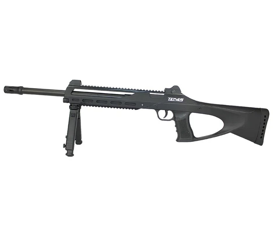 Carabina Rifle de Pressão CO2 TAC 45 Semi Auto 21 BBs Aço 4,5mm ASG + KIT PRO