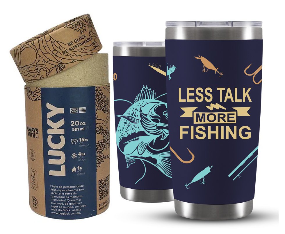 Copo Térmico Gluck Para Cerveja Lucky Future Less Talk 591ml Night Blue