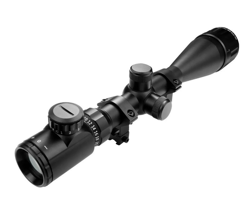 Luneta Rossi 6-24x50 AOEG ajuste paralaxe reticulo luminoso Mount 3/8