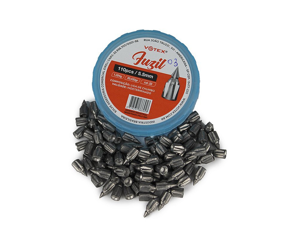 Chumbinho Votex Fuzil 5.5mm 1,324g 110 uni.