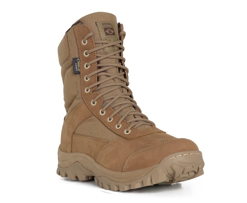 Bota Tática Airstep Lightness Confort 8627-35 Cordura/Couro Hidrofugado Coyote