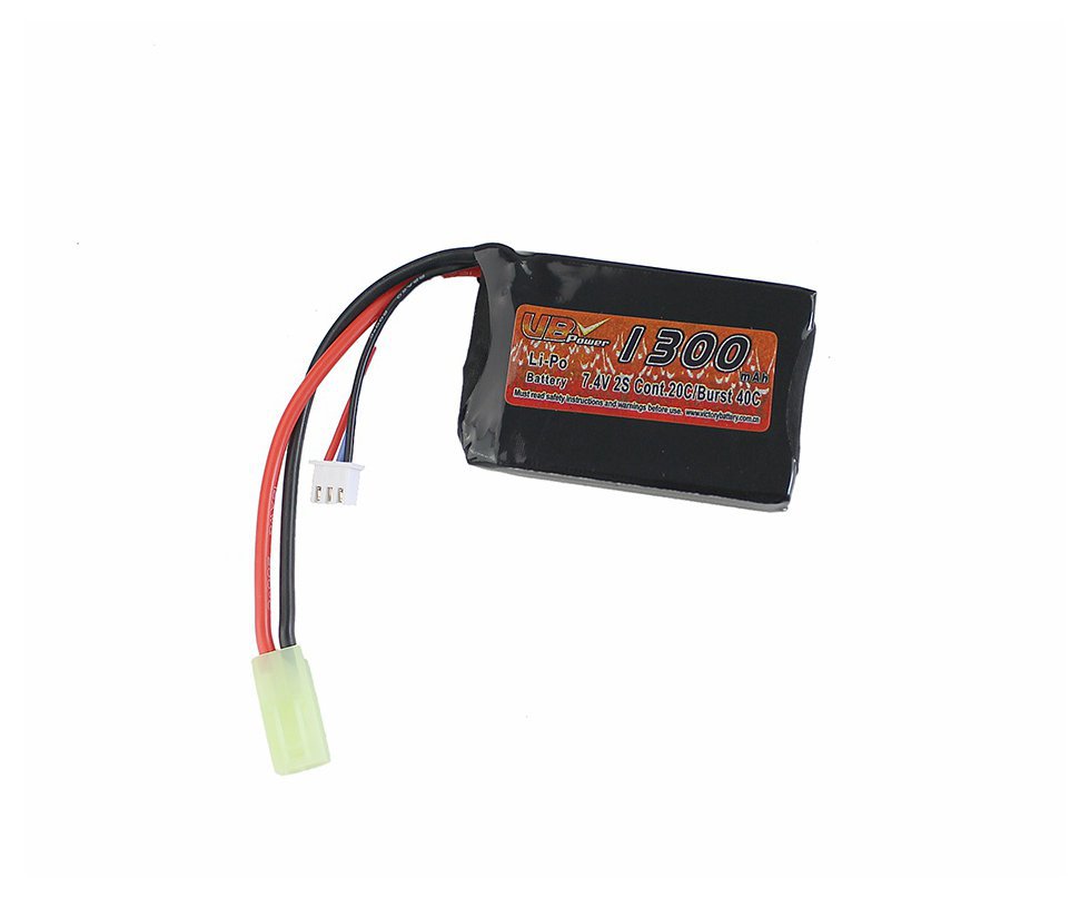 Bateria lipo 7,4 V 1300 MAH 20C - medidas 14,5x42x65mm