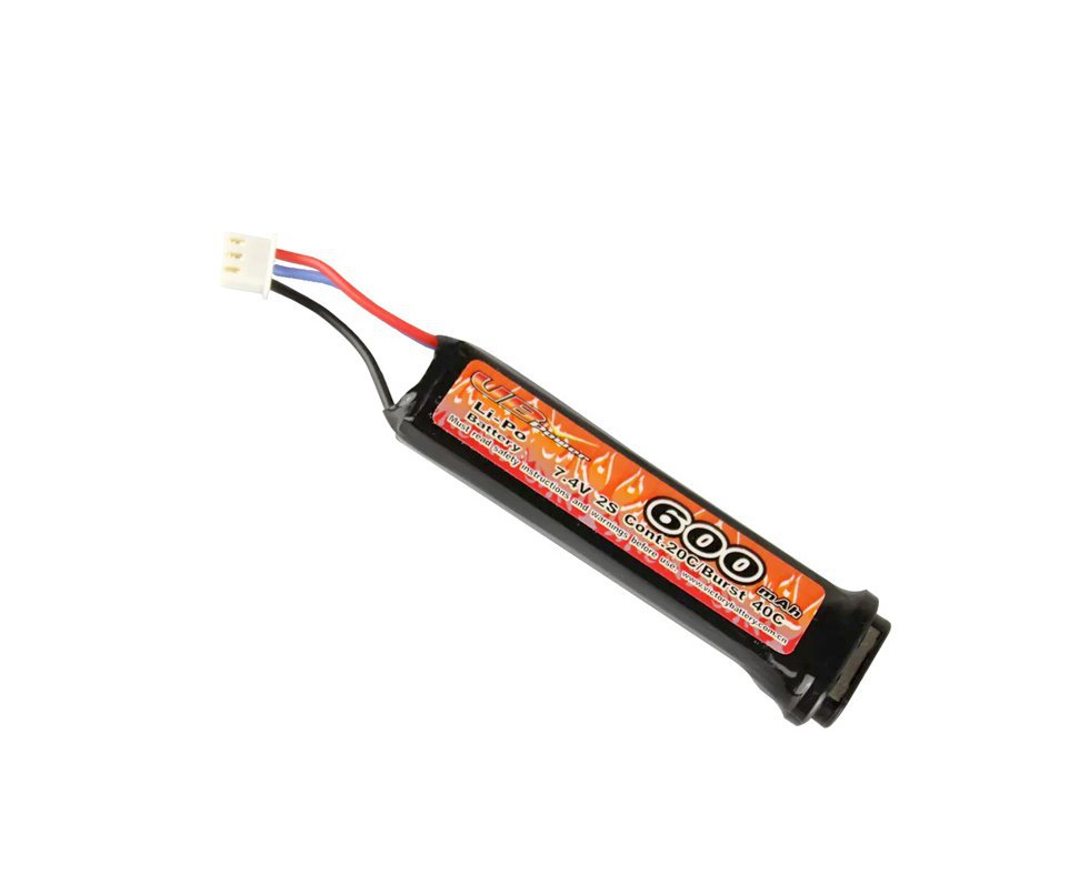 Bateria Lipo VB Power 7,4 V 600 MAH 20C - medidas 12x18x76mm