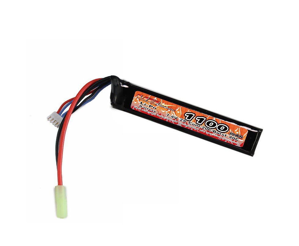 Bateria lipo para rifle Airsoft AEG 7,4 V 1100 MAH 20C - VB Power