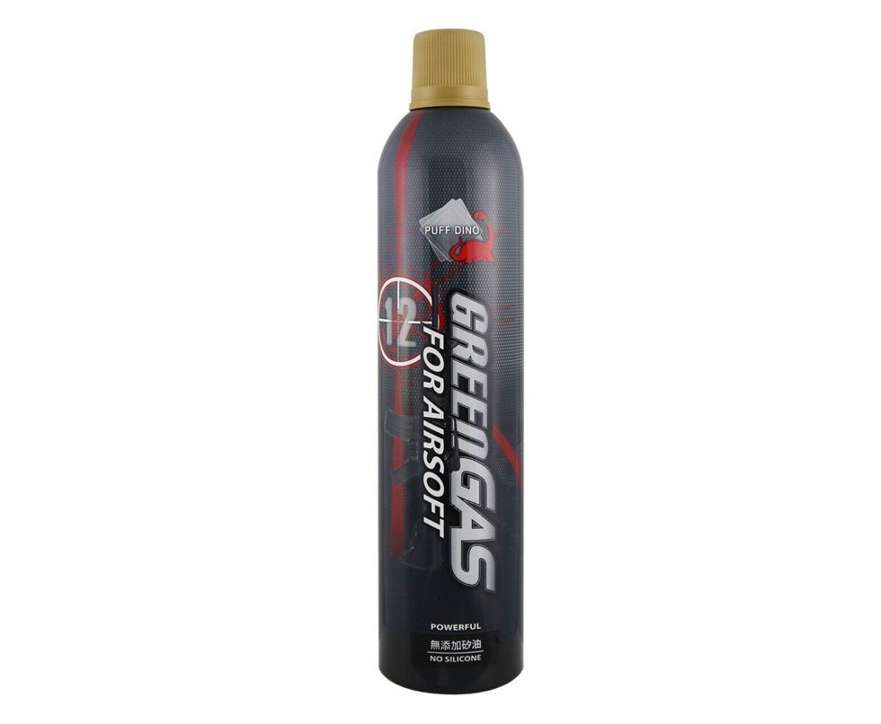 Green Gas Para Airsoft GBB Puff Dino 600ml Sem Óleo - Rossi