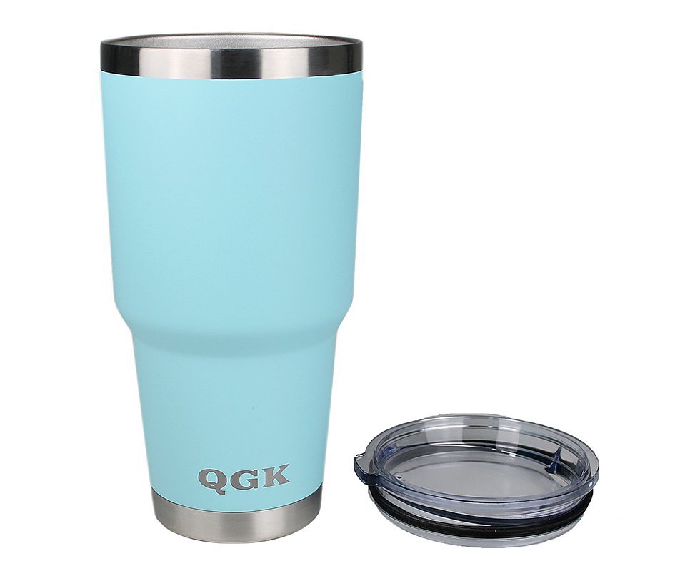 Copo Térmico QGK Tumbler Cerveja 12h Gelada 8h Quente Com Tampa 887ml - Azul 8