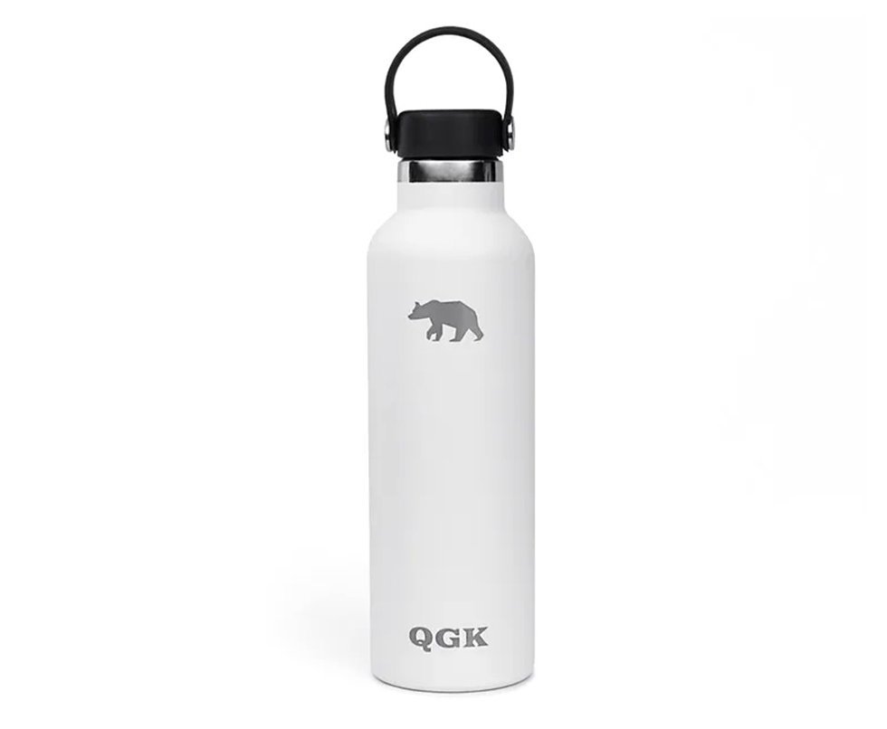 Garrafa Térmica PE Inox 709ml 24oz Branco Com Tampa - QGK