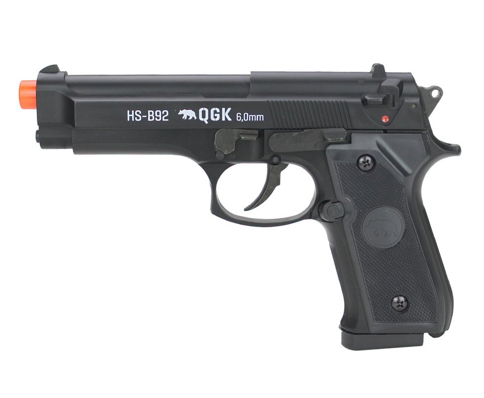 Pistola de Airsoft Beretta M92 Slide Metal Spring HS-B92 6mm QGK WE