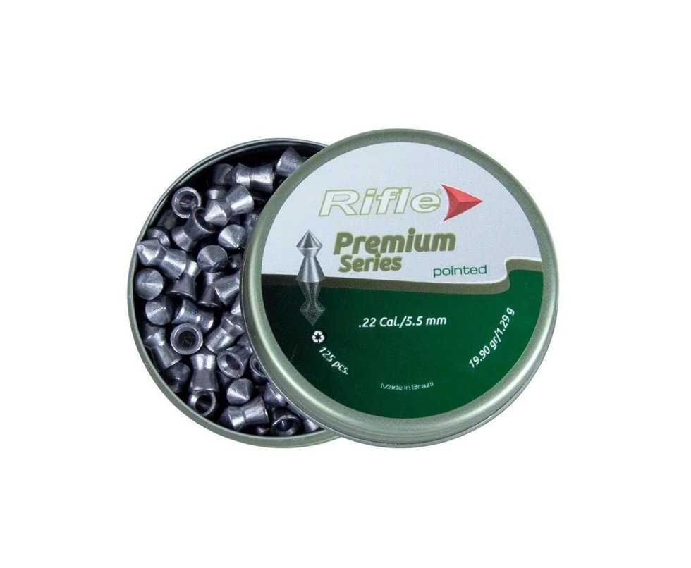 Chumbinho Rifle Premium Series 5,5mm Pointed - 125 unidades