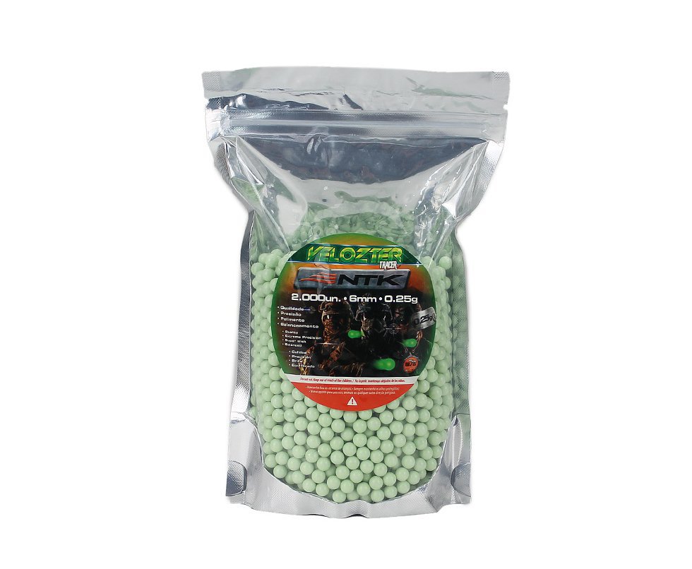 Esfera Plastica para Airsoft Velozter  Tracer 0.25g - 2000und