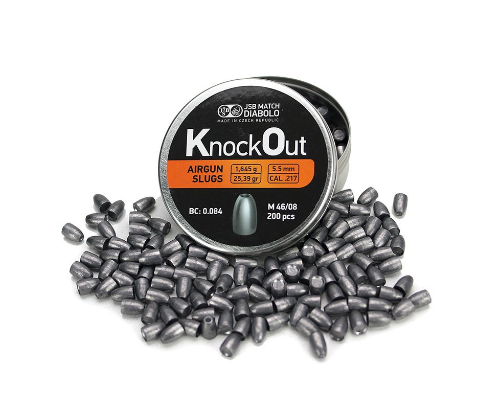 Chumbinho JSB Knock Out Slug 5.5mm - 200 Unidades