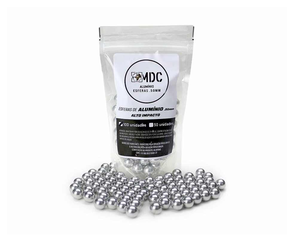Esfera de Alumínio Para Revolver 0.50mm com 100 unidades - MDC