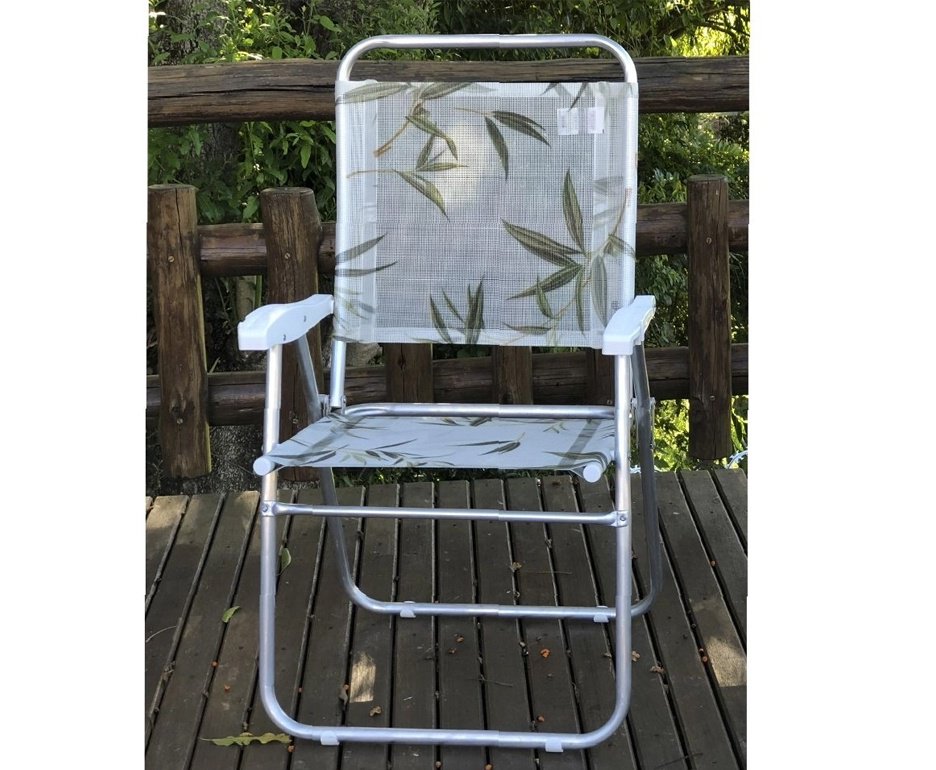 Cadeira Alumínio Reforçada Cancun Plus Colors Bambu Zaka 120 KG