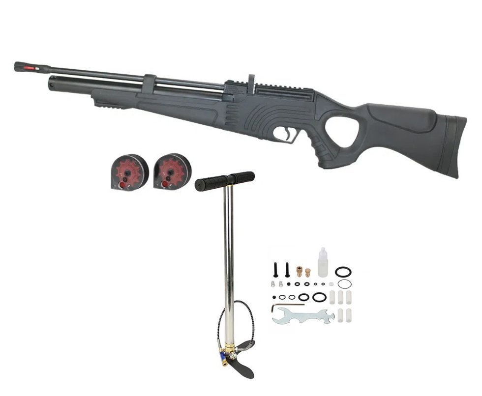 Carabina de Pressão PCP Hatsan Flash 101 Synt 5.5mm Rossi + Bomba Manual