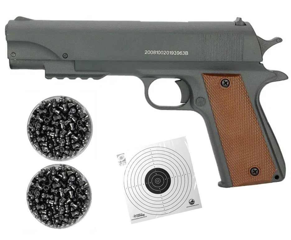 Pistola De Pressão Fox Multi Pump Cal 5,5mm Qgk By Spa + Chumbinhos + Alvos