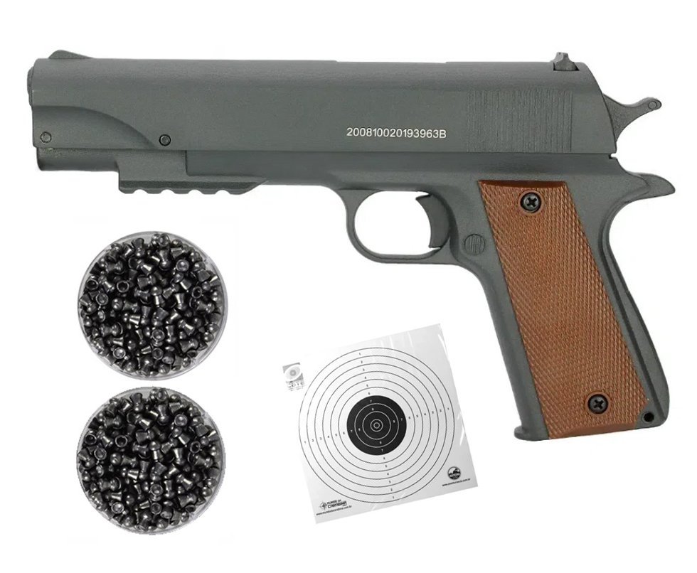 Pistola De Pressão Fox Multi Pump Cal 5,5mm Qgk By Spa + Chumbinhos + Alvos