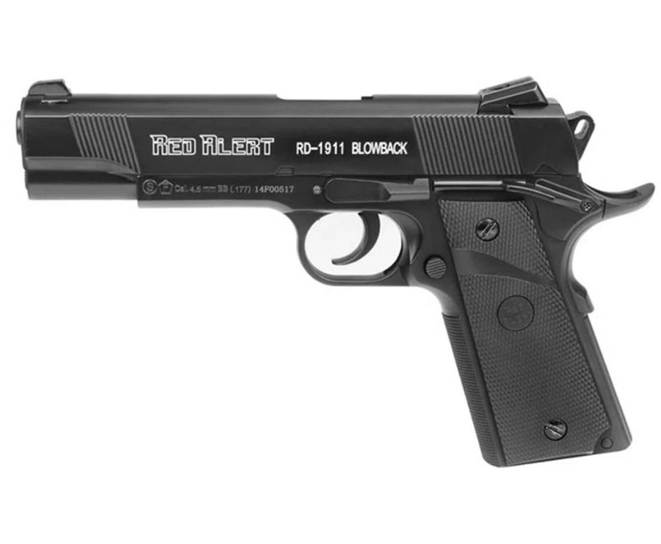 Pistola De Pressão A Gás Co2 Rd-1911 Blowback 4.5mm - Red Alert - Gamo + Co2 + Esferas de Aço + Óleo de Silicone