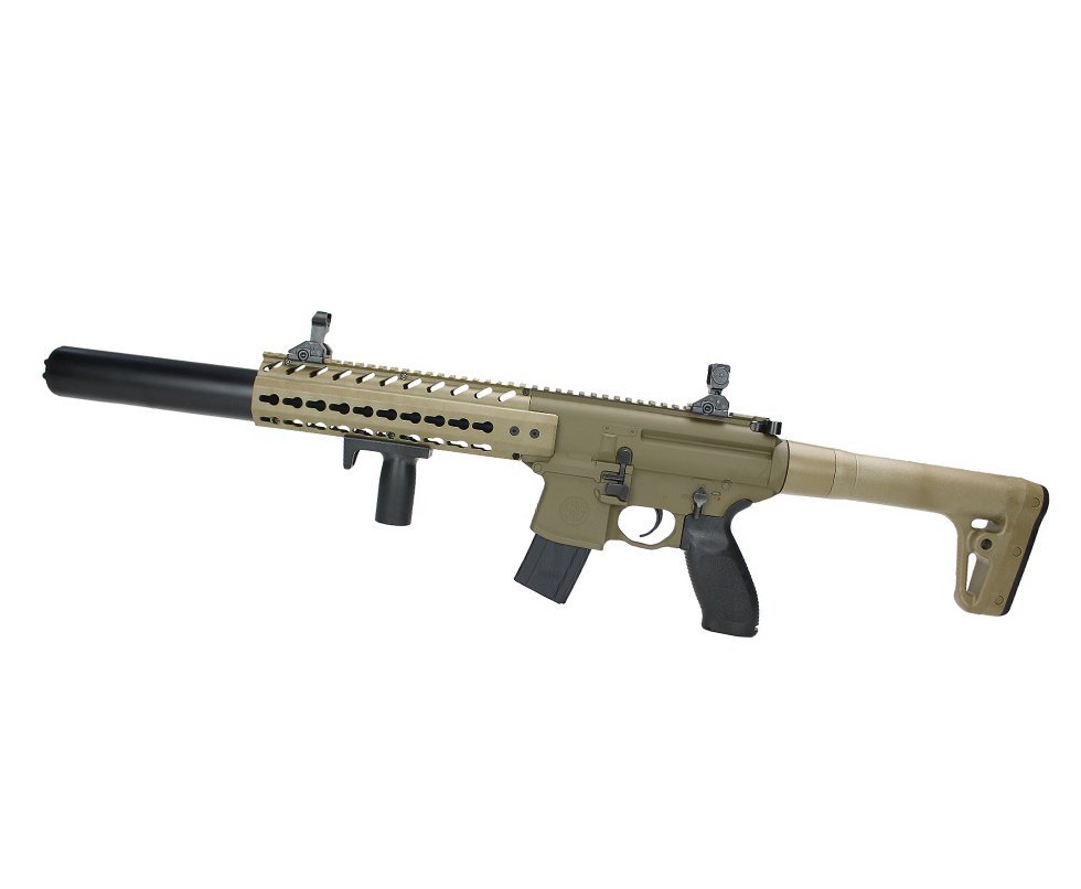 Rifle de Pressão CO2 Semi-auto Sig Sauer MCX 30 Tiros 4,5mm TAN
