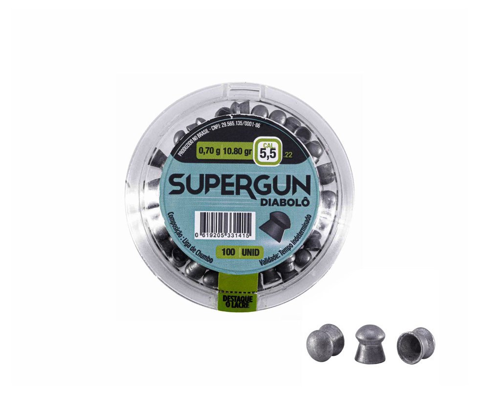 Chumbinho Supergun Diabolô 5.5mm - 100 un