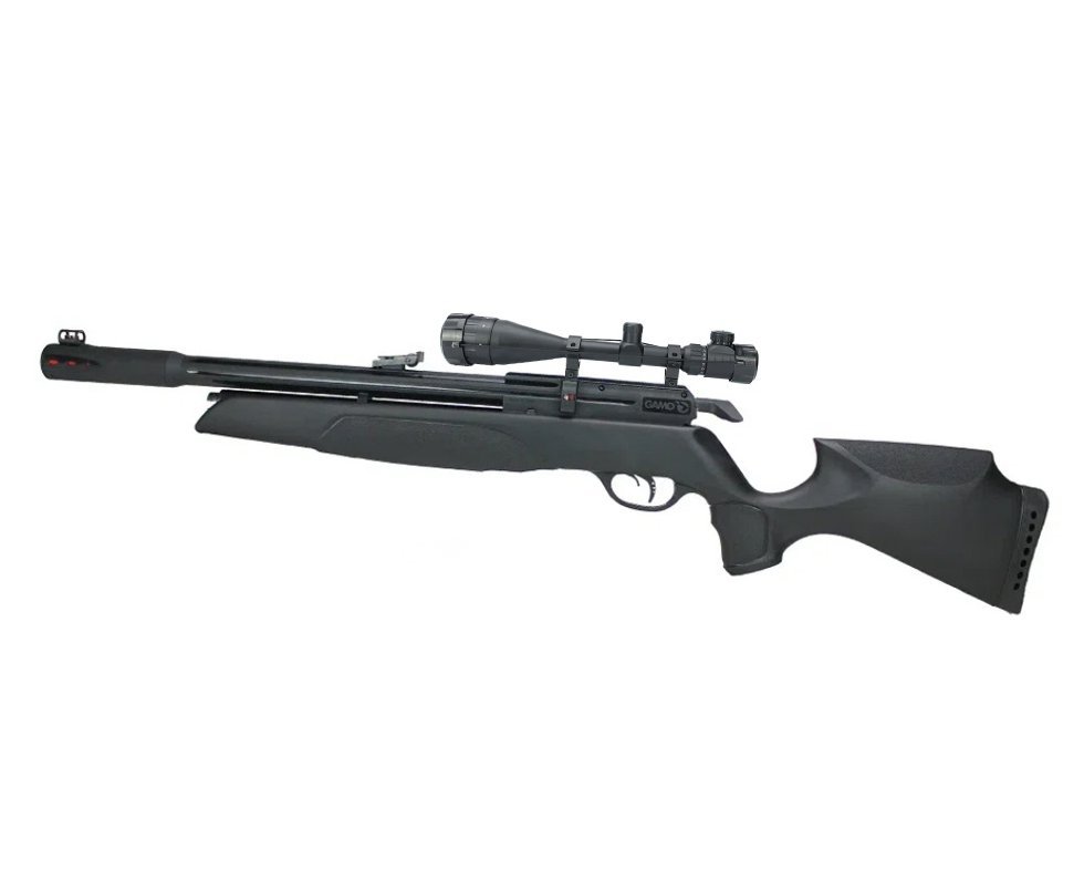 Carabina de pressão PCP Gamo Arrow 5,5mm com supressor integrado + Luneta 6-24x50