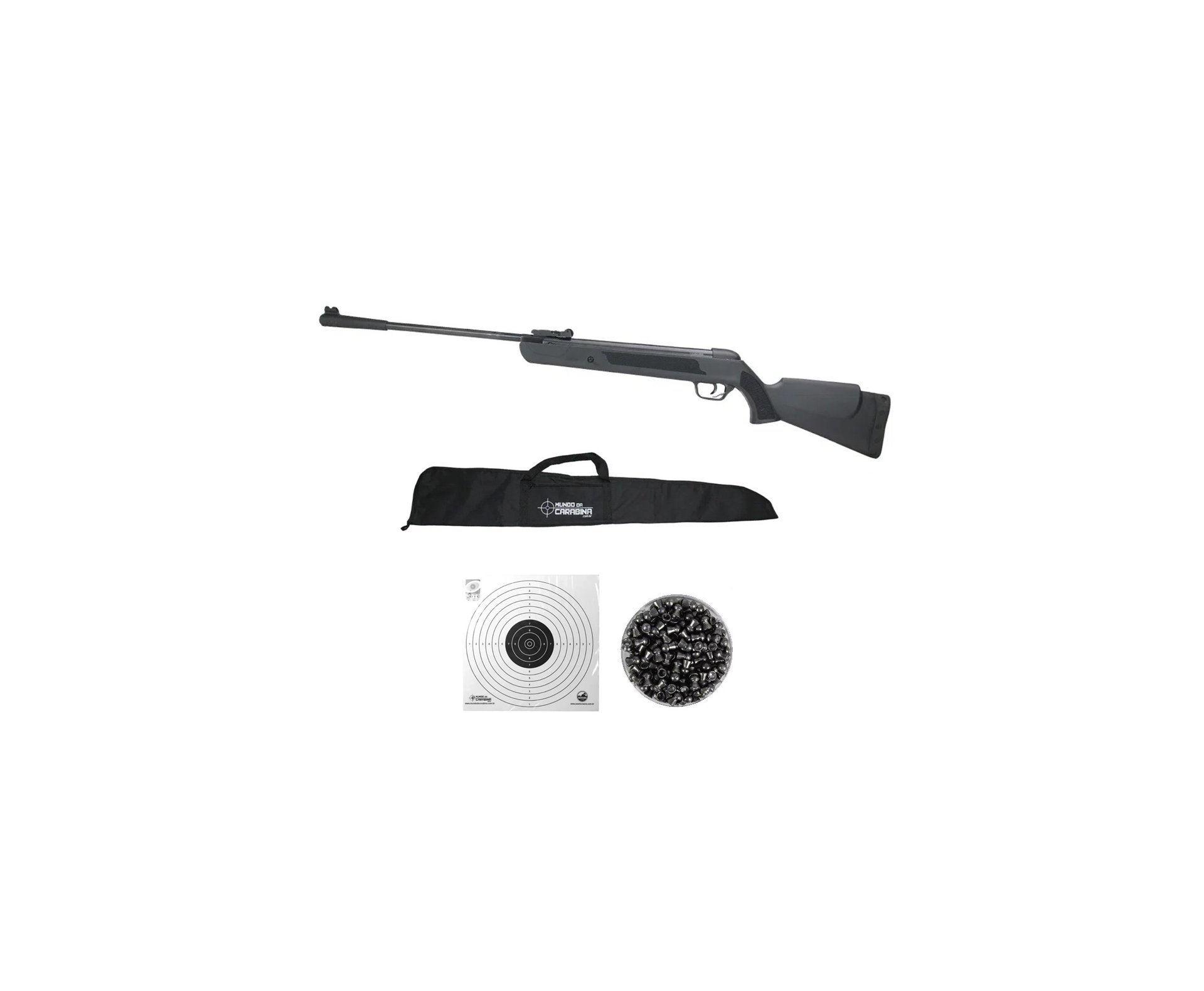 Carabina de Pressão LB600 FIRE 5,5mm SPA QGK + Chumbinho + Capa + Alvos