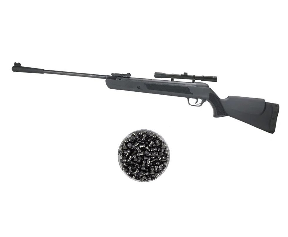 Carabina de Pressão LB600 FIRE 5,5mm SPA QGK + Luneta 4x20 + Chumbinho