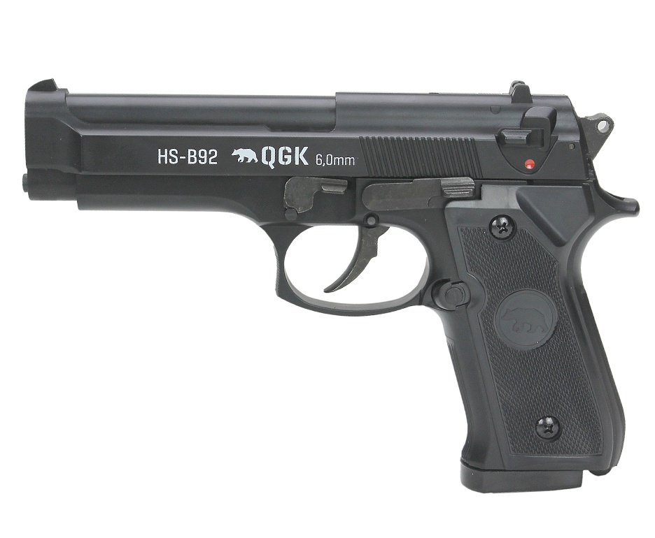 Pistola de Pressão Spring HS-B92 6mm Esfera Aluminio- QGK