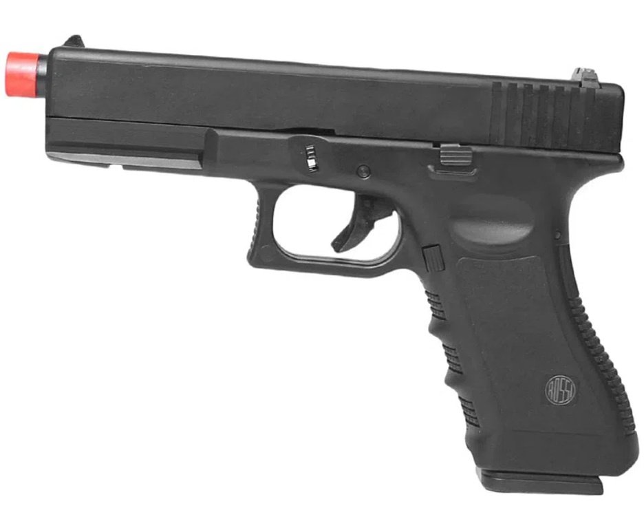 Pistola de Airsoft Gás GBB VG V17 Blowback 6mm - Rossi + Green Gás + Óleo de Silicone + BBs