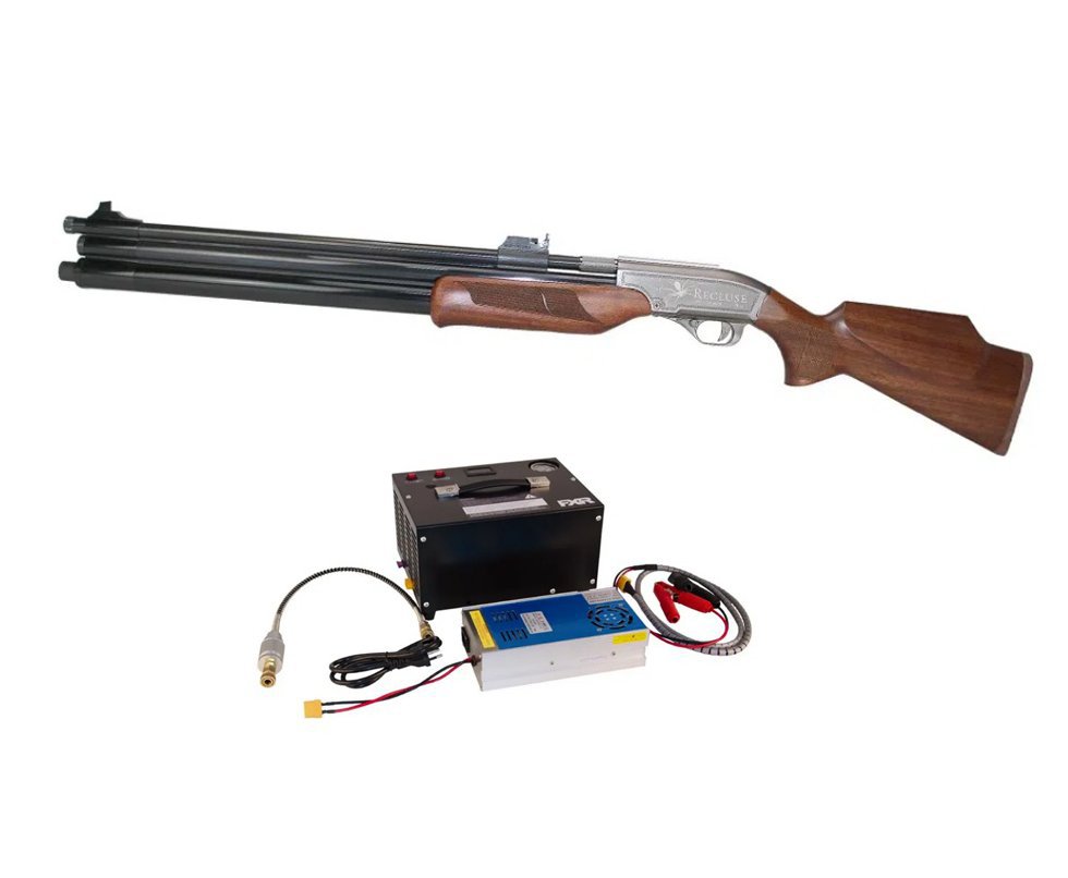 Carabina de Pressão PCP Sumatra 909 Cal 9mm Big Bore + Compressor Portátil