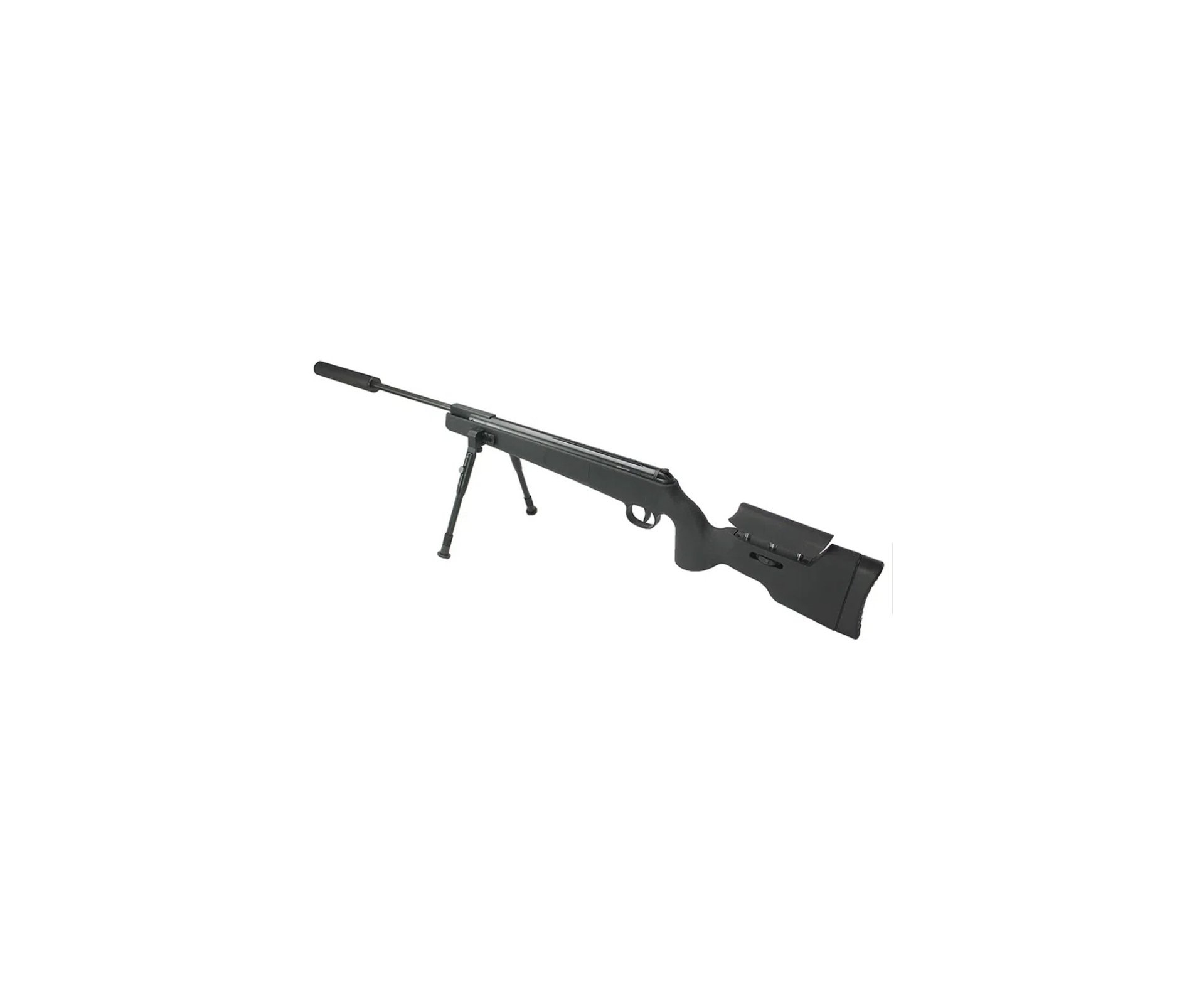 Carabina De Pressão Eagle Black 1250 Sniper Gas Ram 70kg 4.5mm Qgk By Spa + Red Dot 1x30 + Chumbinho + Capa