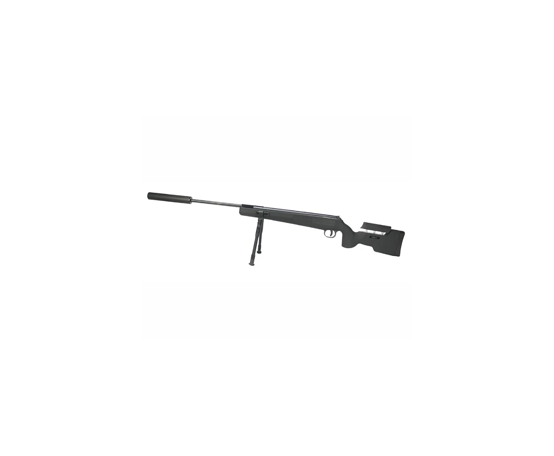Carabina De Pressão Eagle Black 1250 Sniper Gas Ram 70kg 4.5mm Qgk By Spa + Red dot 1x30 + Chumbinho
