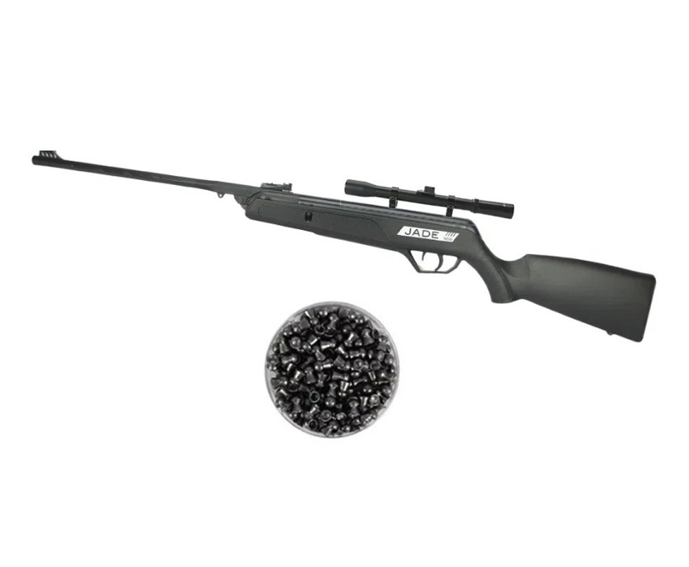 Carabina de Pressão CBC Jade New 4,5mm + Luneta 4x20 + Chumbinho