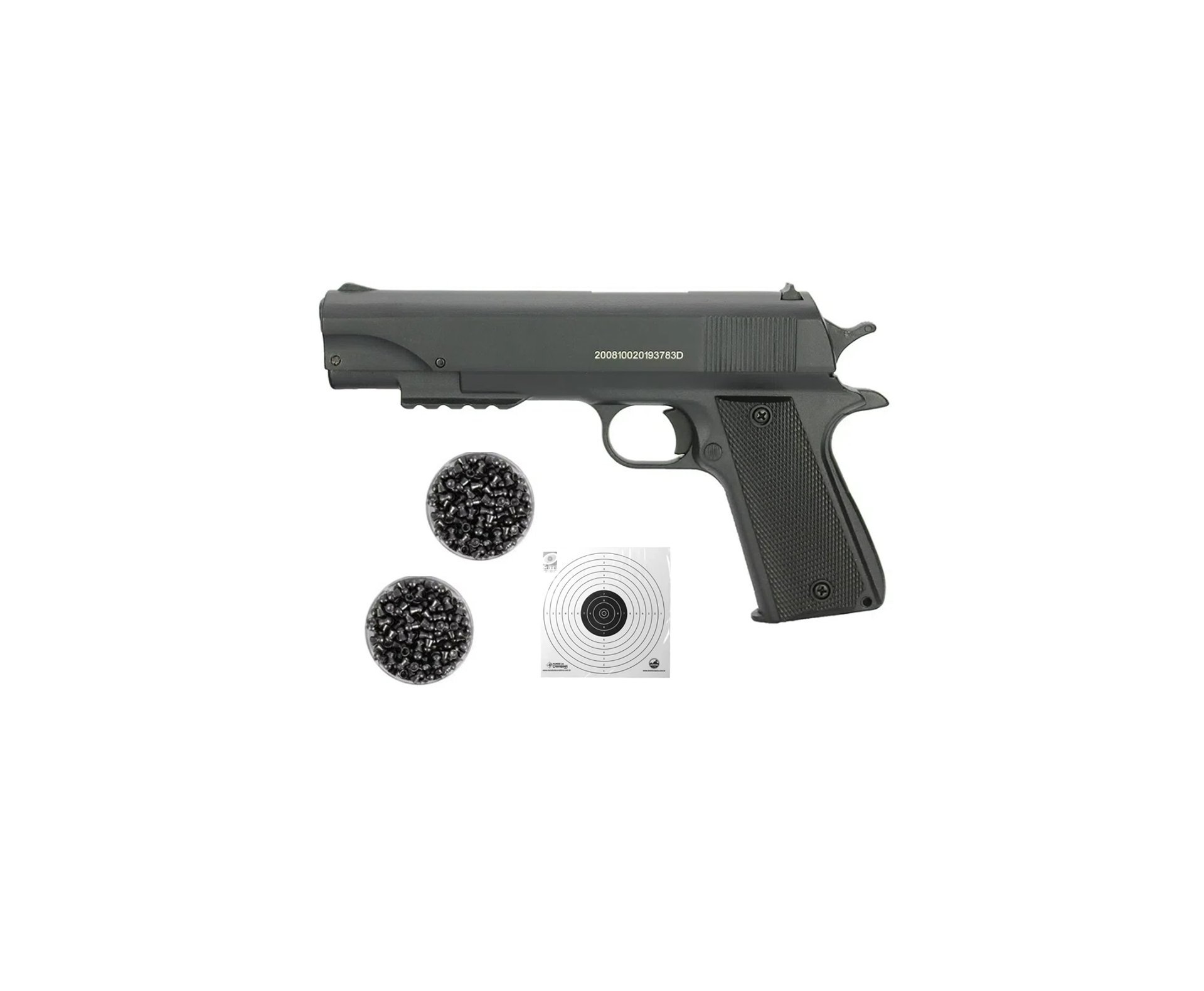 Pistola De Pressão Fox Black Multi Pump Cal 5,5mm Qgk By Spa + Chumbinho + Alvos