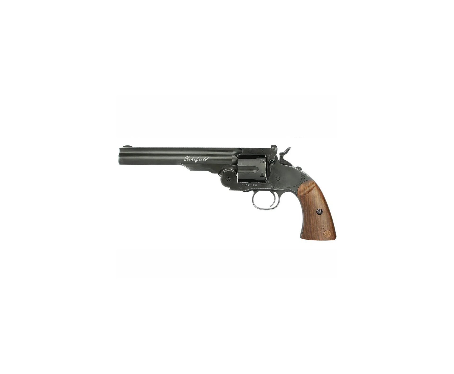 Revólver De Pressão Full Metal Co2 Colt .45 Schofield 6" 6 Tiros Chumbinho 4,5mm Asg + CO2 +Chumbinho
