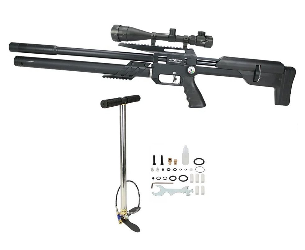 Carabina PCP Artemis M60 Bull Pup 5.5 Slayer Black 20 Tiros - FXR Artemis + Bomba + Luneta 6-24x50