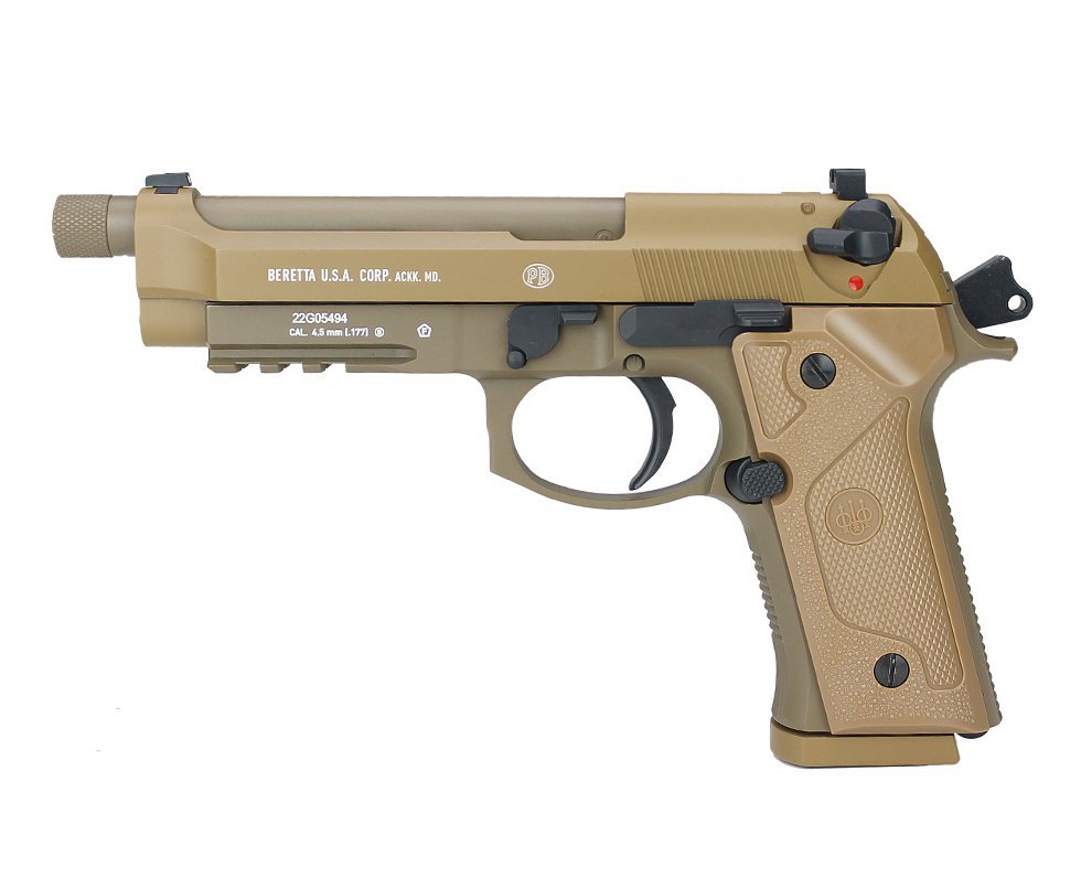 Artefato de Pressão Co2 Beretta M9A3 TAN Blowback 4.5mm Steel BB